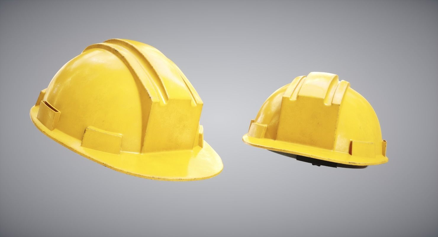 Construction Helmet Low-poly 3D model_1