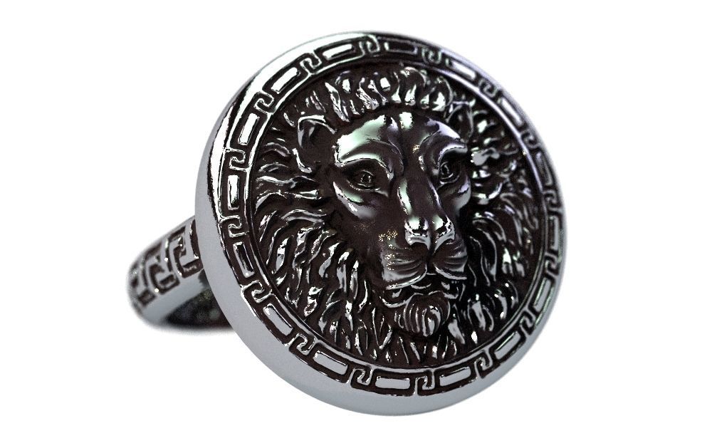 Leon sign ring 3D print model_1