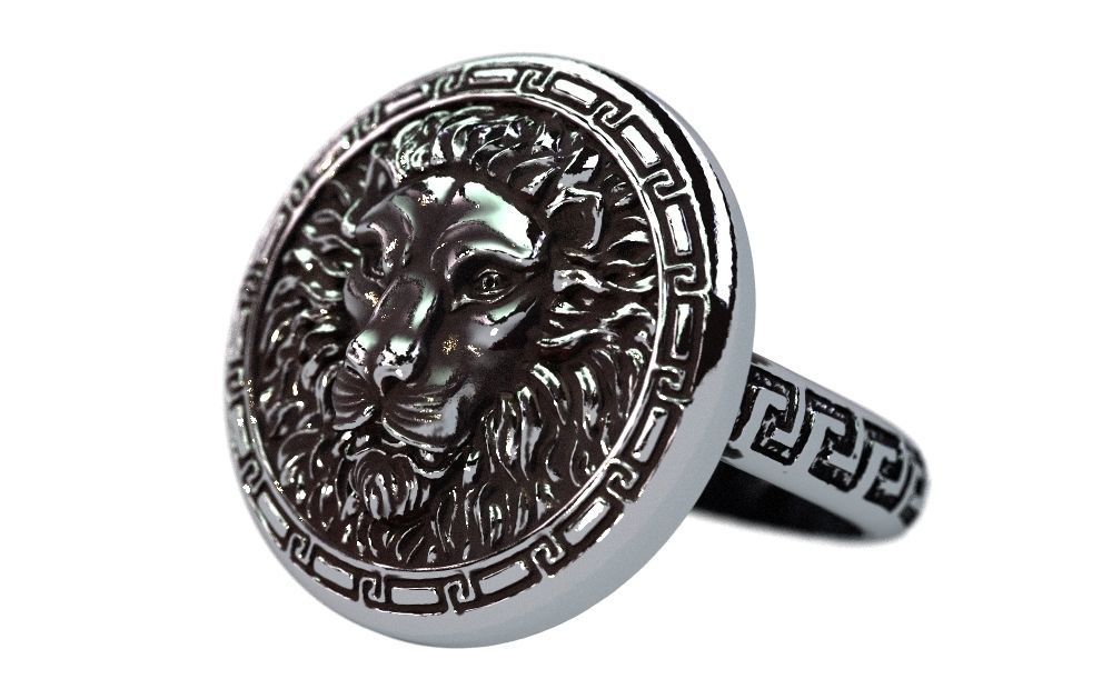 Leon sign ring 3D print model_2