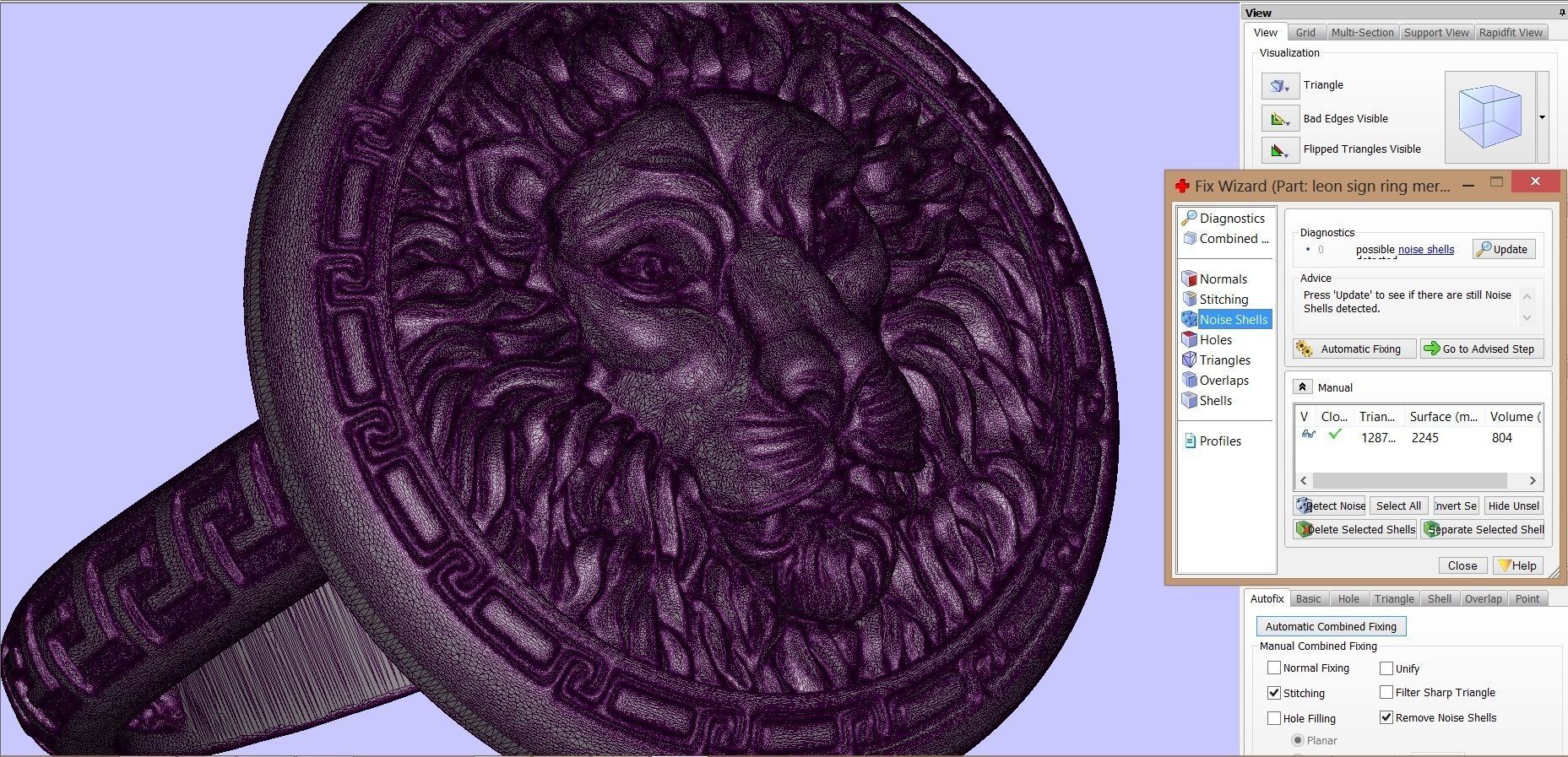 Leon sign ring 3D print model_5