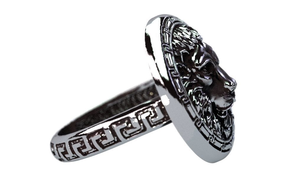 Leon sign ring 3D print model_3