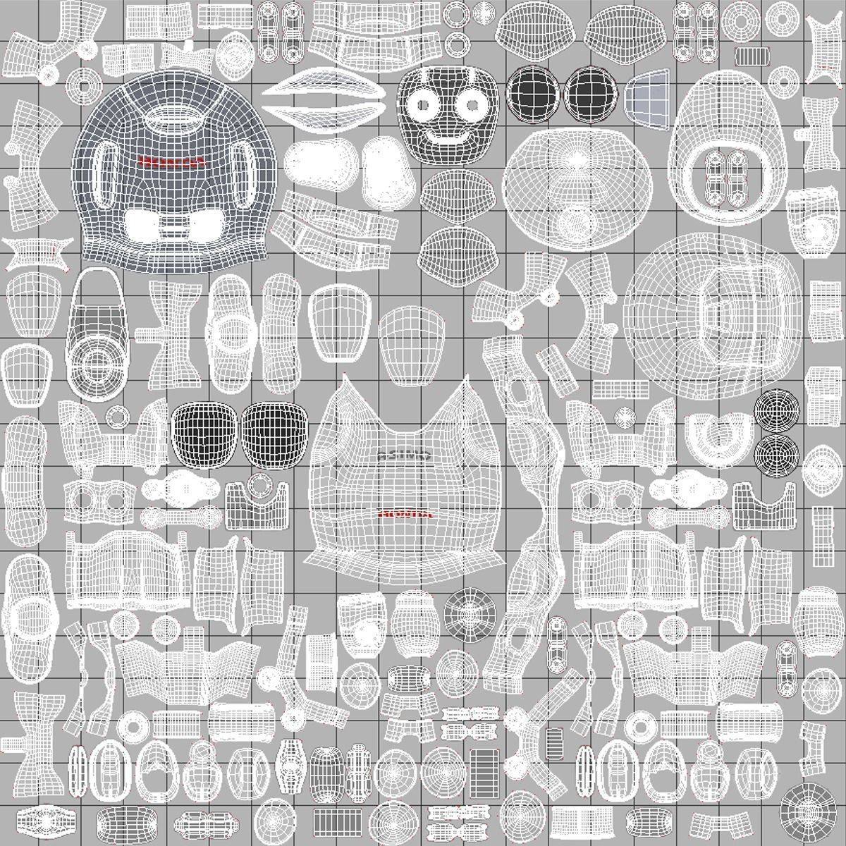 Asimo Robot Low-poly 3D model_11