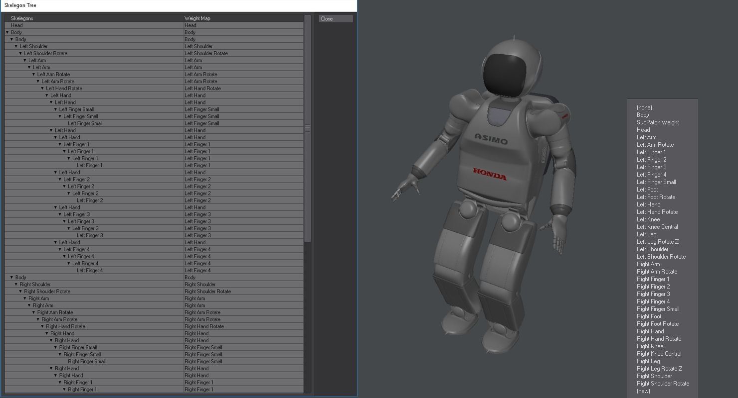 Asimo Robot Low-poly 3D model_10