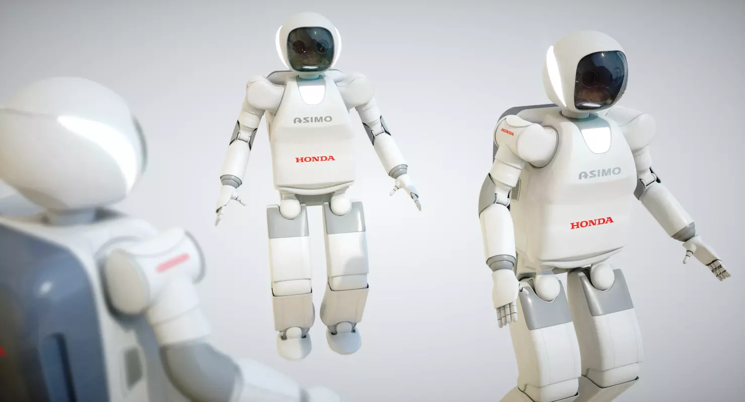 Asimo Robot Low-poly 3D model_0