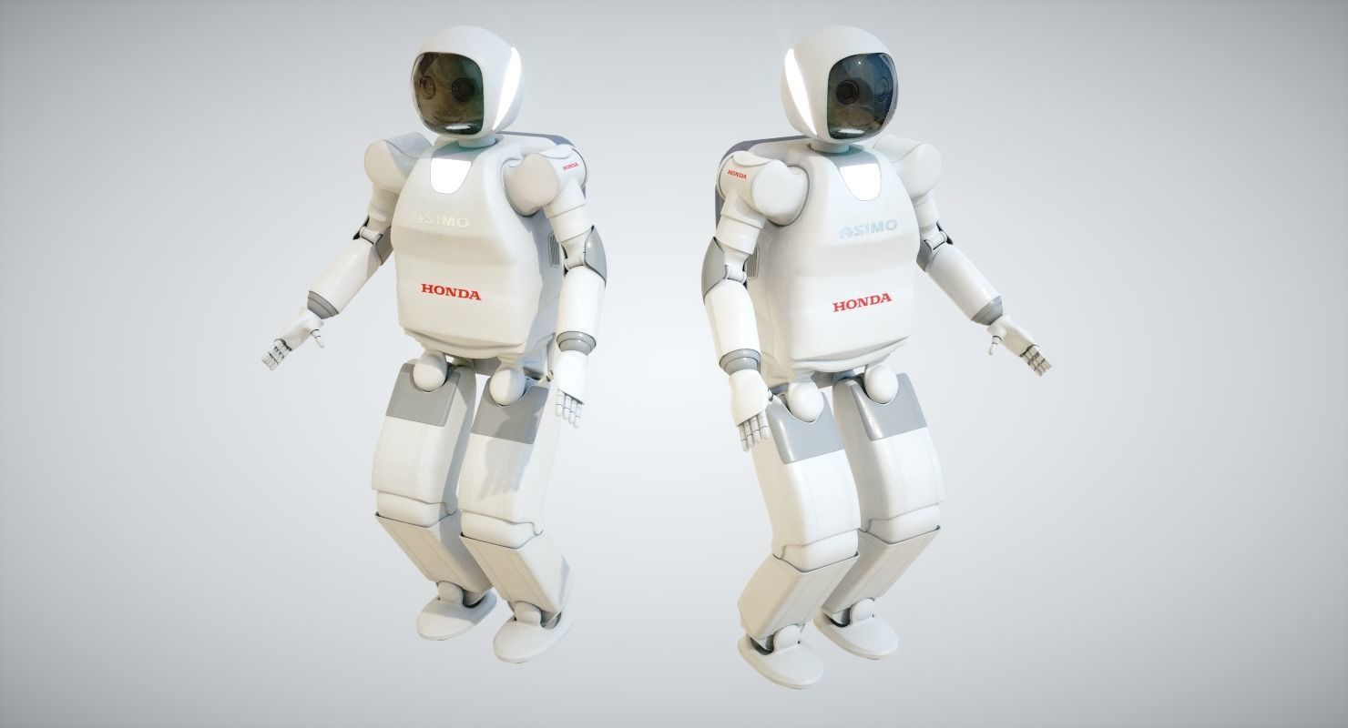 Asimo Robot Low-poly 3D model_1