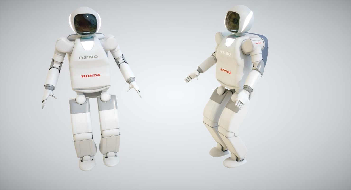 Asimo Robot Low-poly 3D model_4