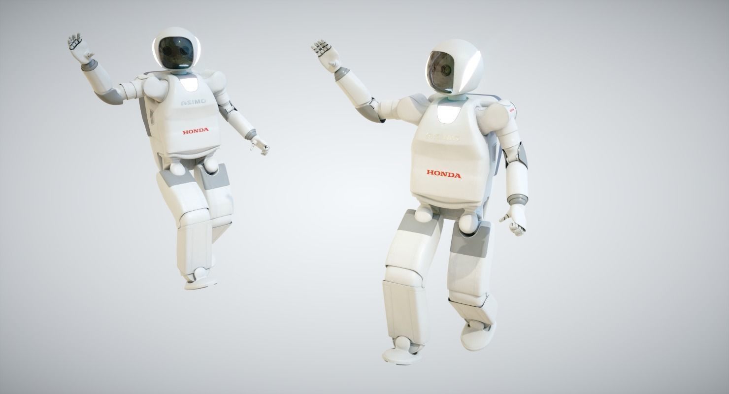 Asimo Robot Low-poly 3D model_3