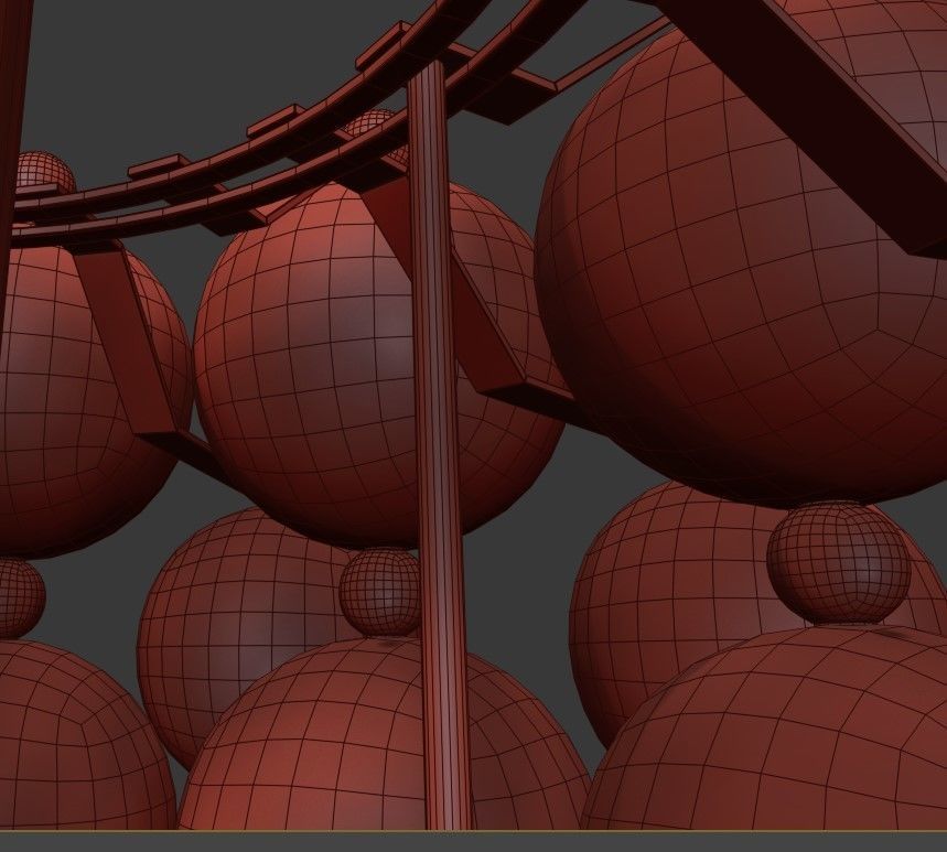 Beautiful Pair Of Chandeliers Attributed to Seguso 3D model_4