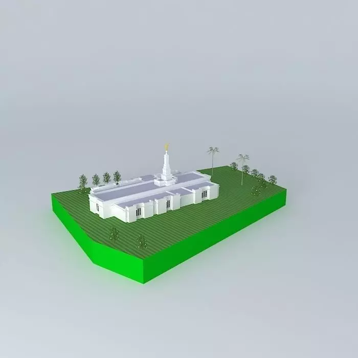 LDS Temple Asuncion Paraguay Templo Mormon Free 3D model_0