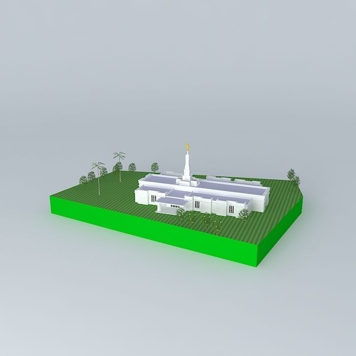 LDS Temple Asuncion Paraguay Templo Mormon Free 3D model_1