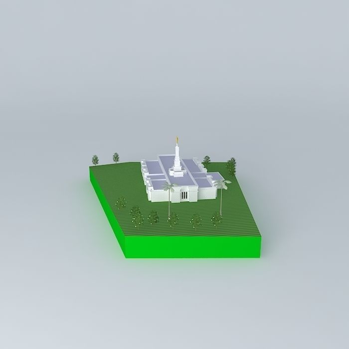 LDS Temple Asuncion Paraguay Templo Mormon Free 3D model_2