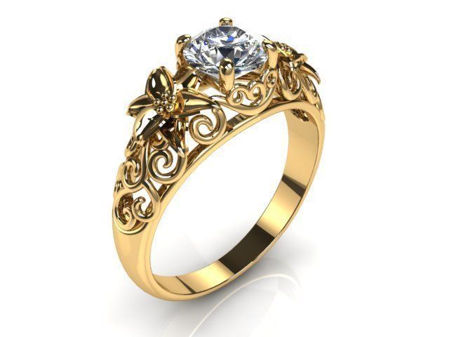 Filigree Ring 001 3D print model_1