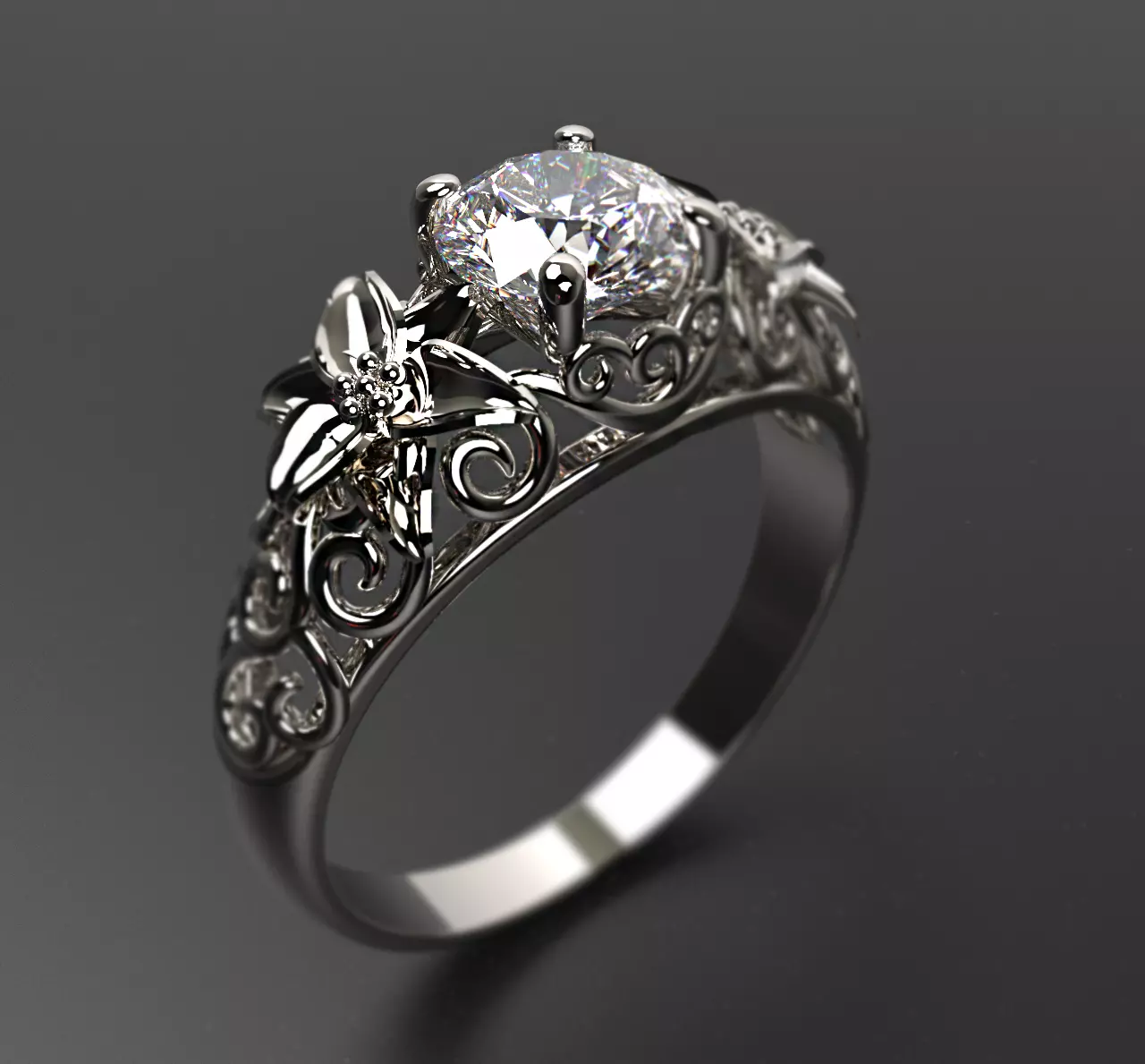 Filigree Ring 001 3D print model_0