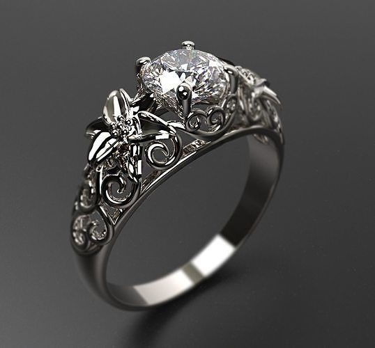 Filigree Ring 001 3D print model