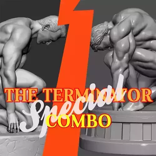 Special Combo The Terminator Statue  3D print model
