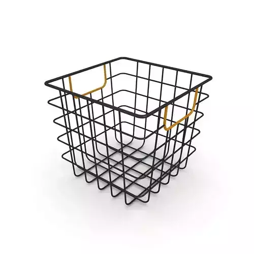 Wire Storage Bin with Handles 3D model