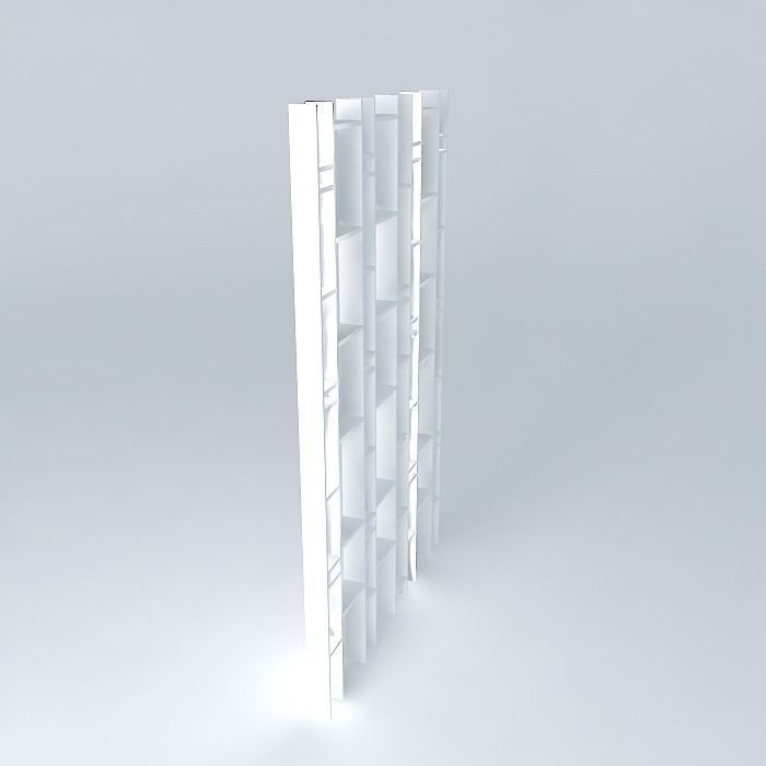 Modern Bookshelf Free 3D model_1