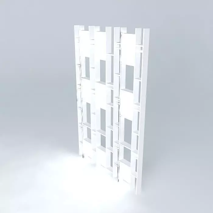 Modern Bookshelf Free 3D model_0