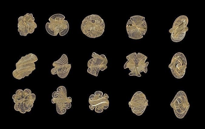 Ultra vision Rings - 15 in one 3D print model 3D print model