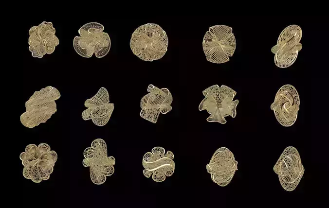 Ultra vision Rings - 15 in one 3D print model