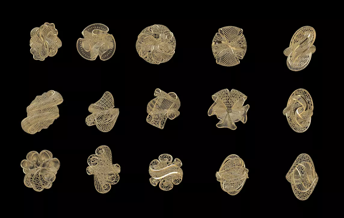Ultra vision Rings - 15 in one 3D print model 3D print model