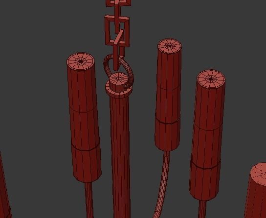 Loft Tube Chandelier 10 3D model_7