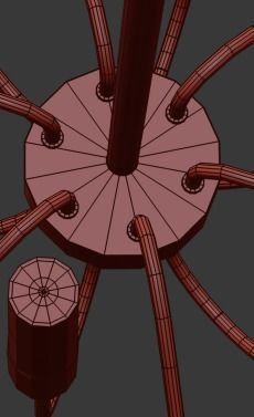 Loft Tube Chandelier 10 3D model_3