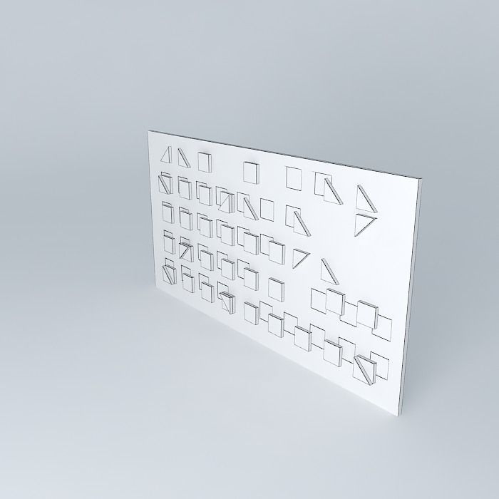 Red metallic frame 3D Free 3D model_3