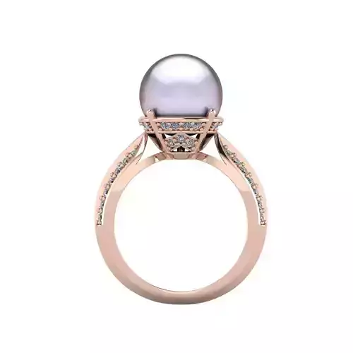 215689 tahitian pearl and diamond ring in rose gold
