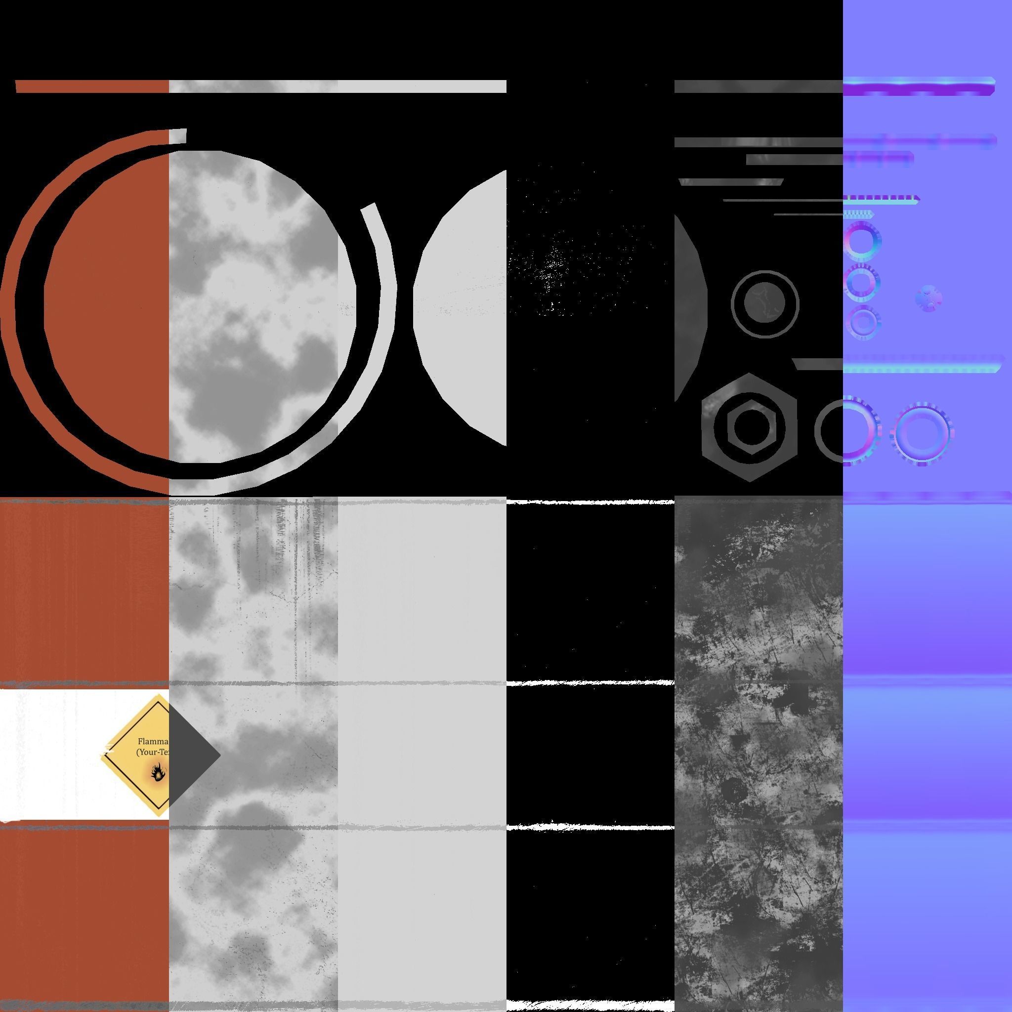 Flammable Liquid Barrel Low-poly 3D model_7