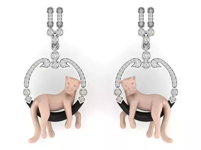 Hanging Panther Earring