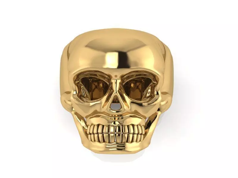 skull ring 3D print model_0