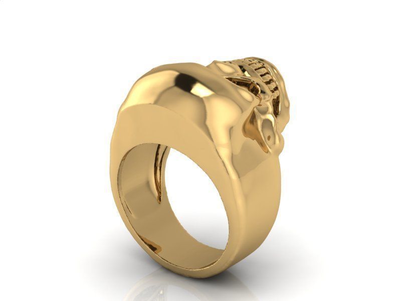 skull ring 3D print model_2