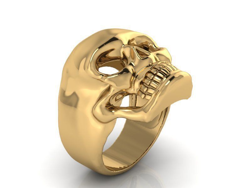 skull ring 3D print model_1