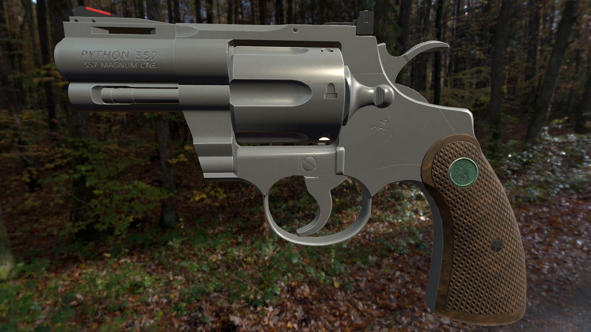 Colt Python Low-poly 3D model_20