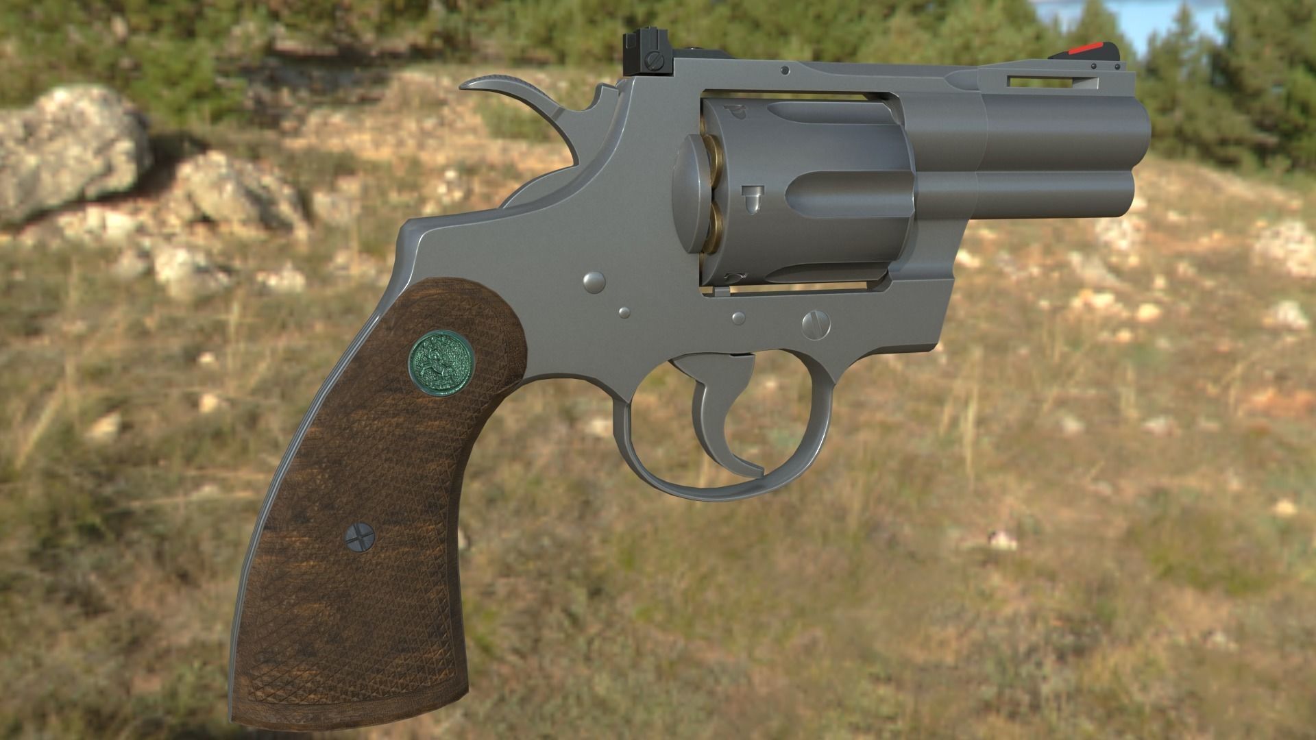 Colt Python Low-poly 3D model_19
