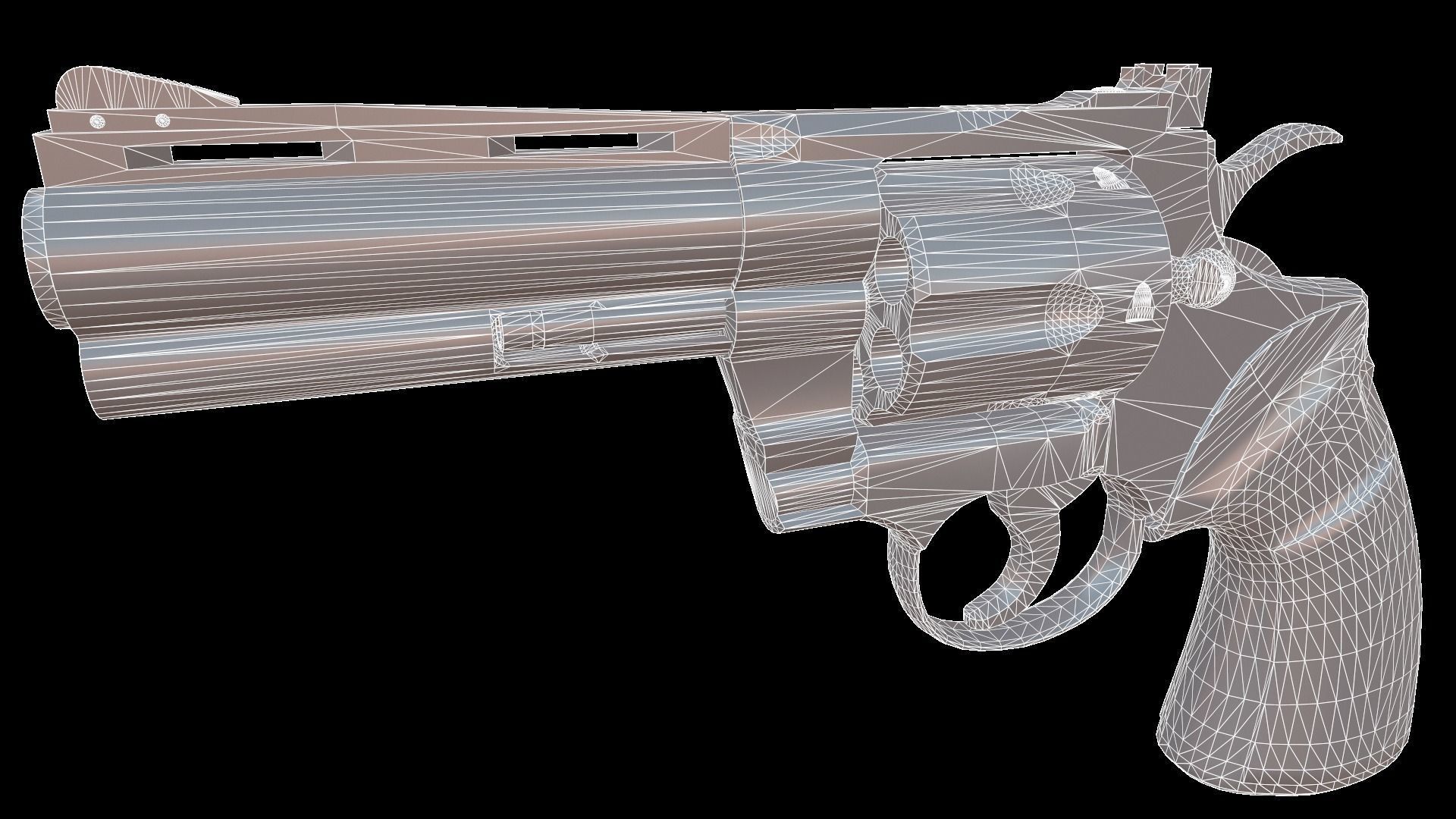 Colt Python Low-poly 3D model_29