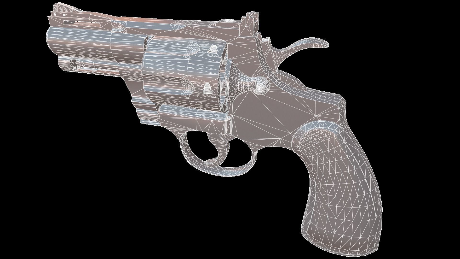 Colt Python Low-poly 3D model_28