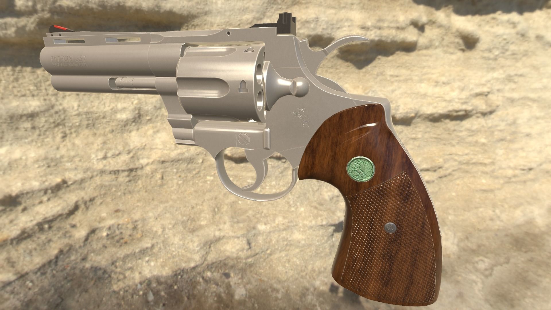 Colt Python Low-poly 3D model_21