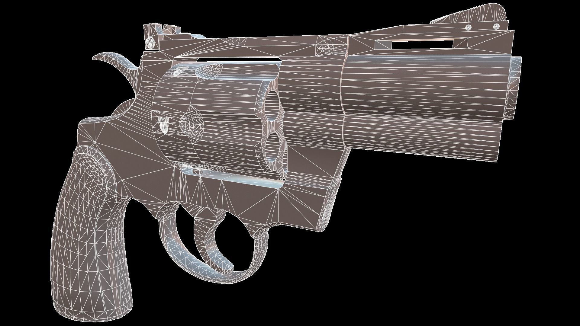 Colt Python Low-poly 3D model_27