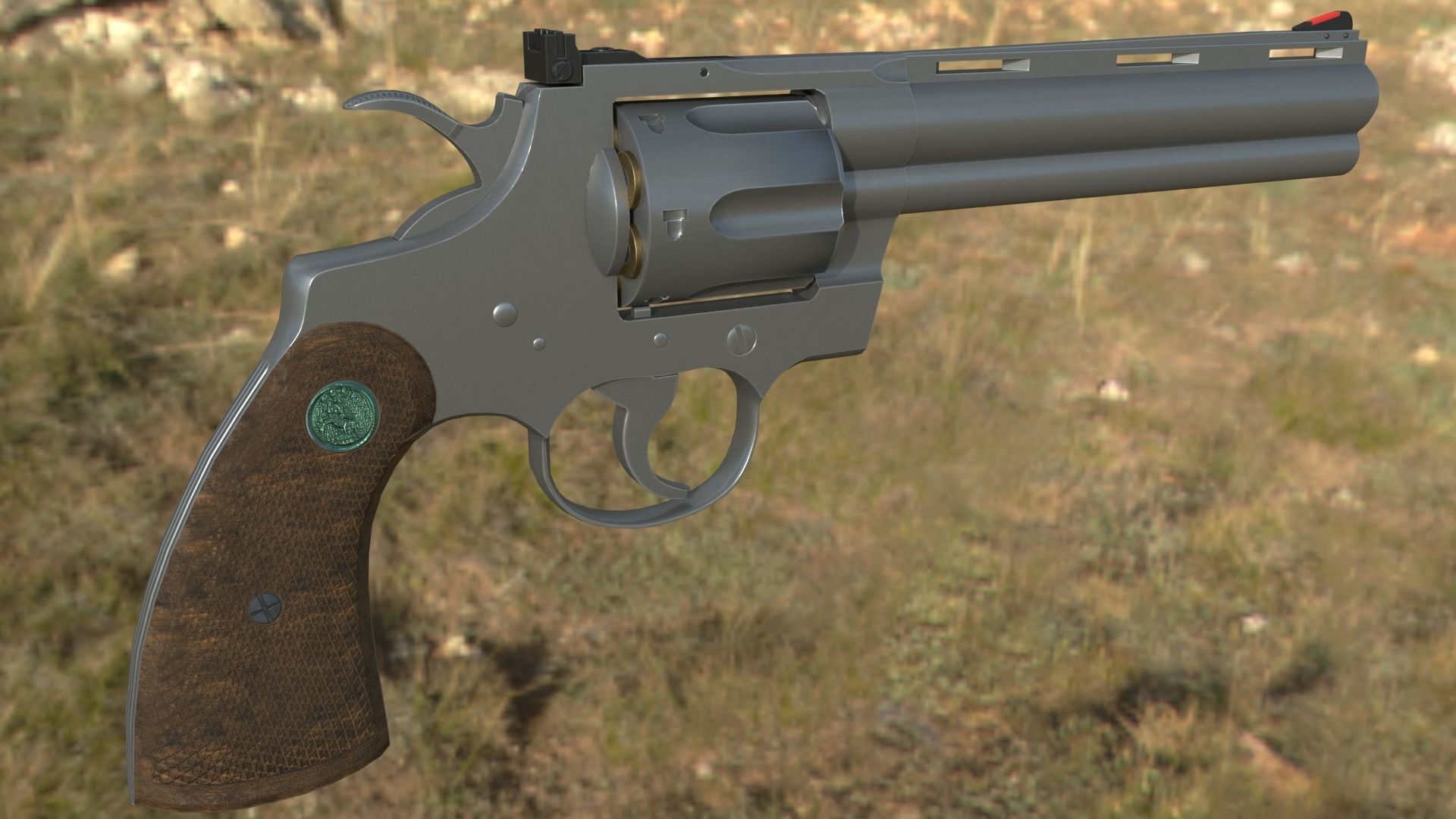Colt Python Low-poly 3D model_7