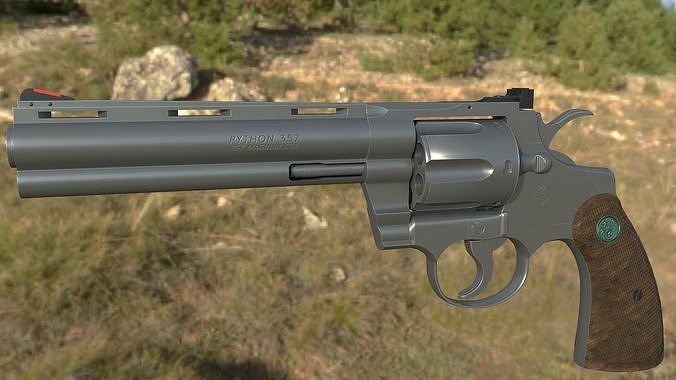 Colt Python Low-poly 3D model