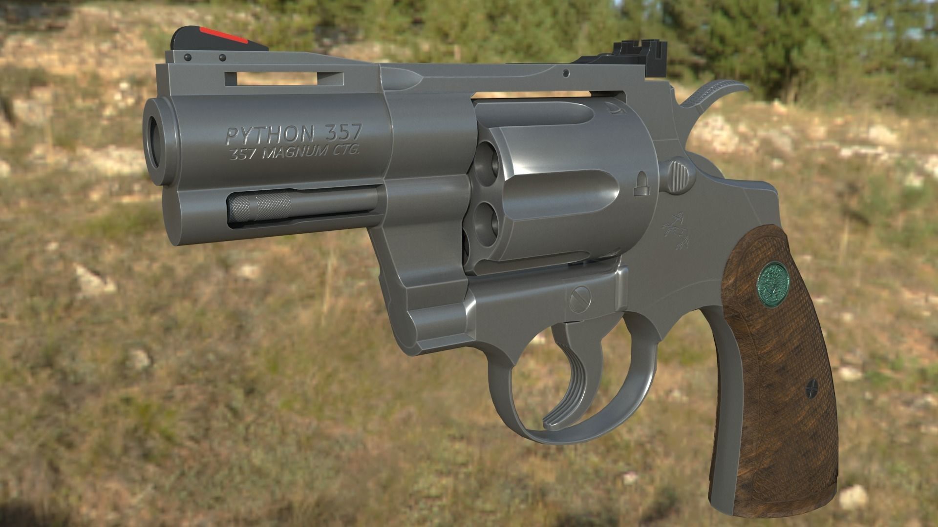 Colt Python Low-poly 3D model_17