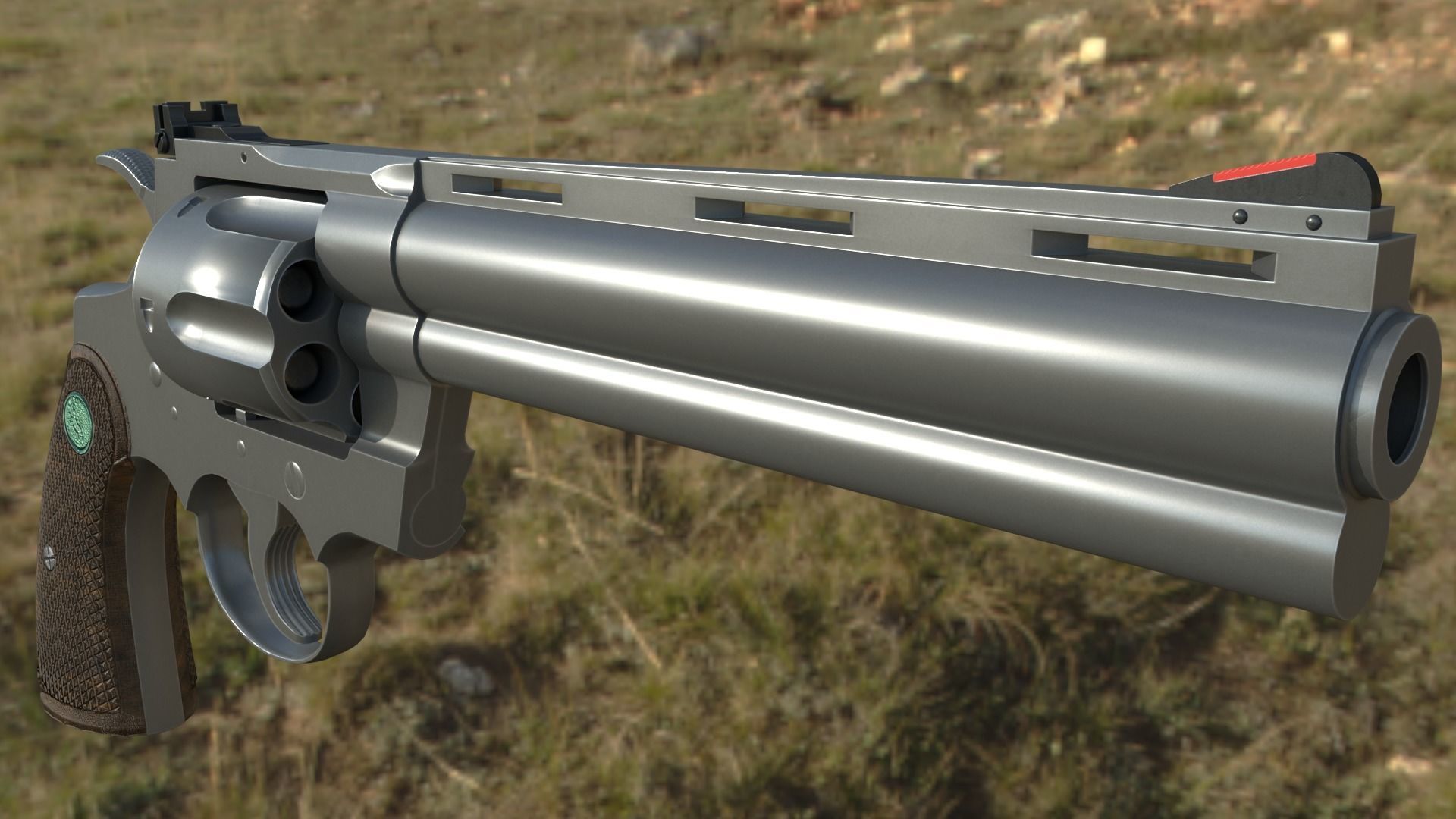 Colt Python Low-poly 3D model_8