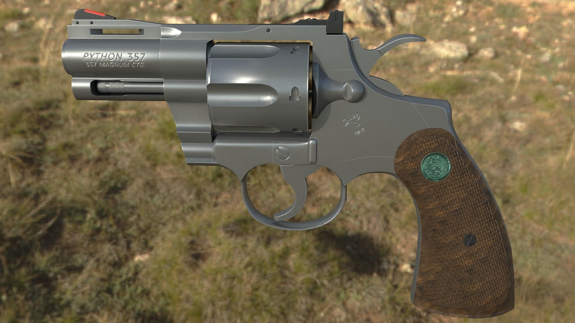 Colt Python Low-poly 3D model_16
