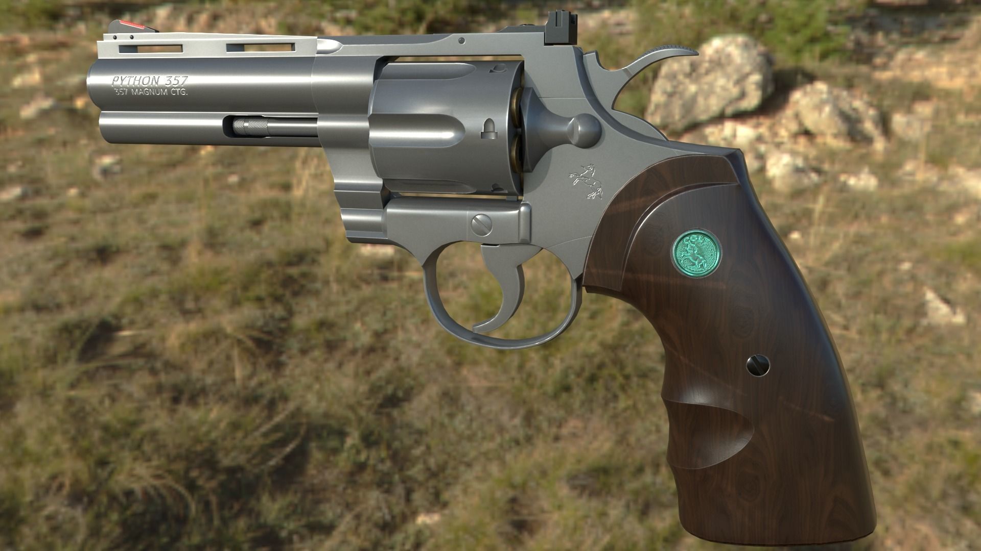 Colt Python Low-poly 3D model_15