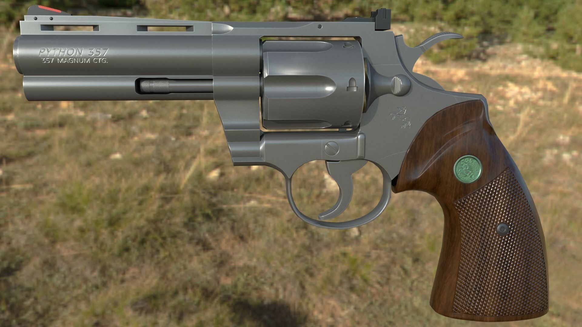 Colt Python Low-poly 3D model_14
