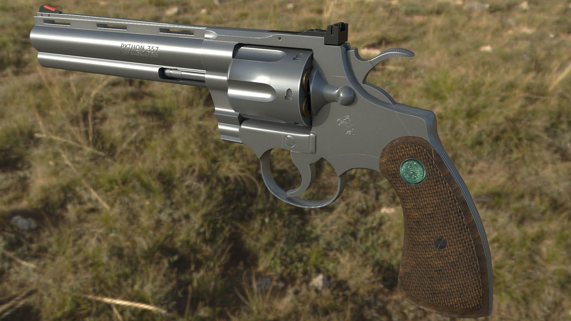 Colt Python Low-poly 3D model_6
