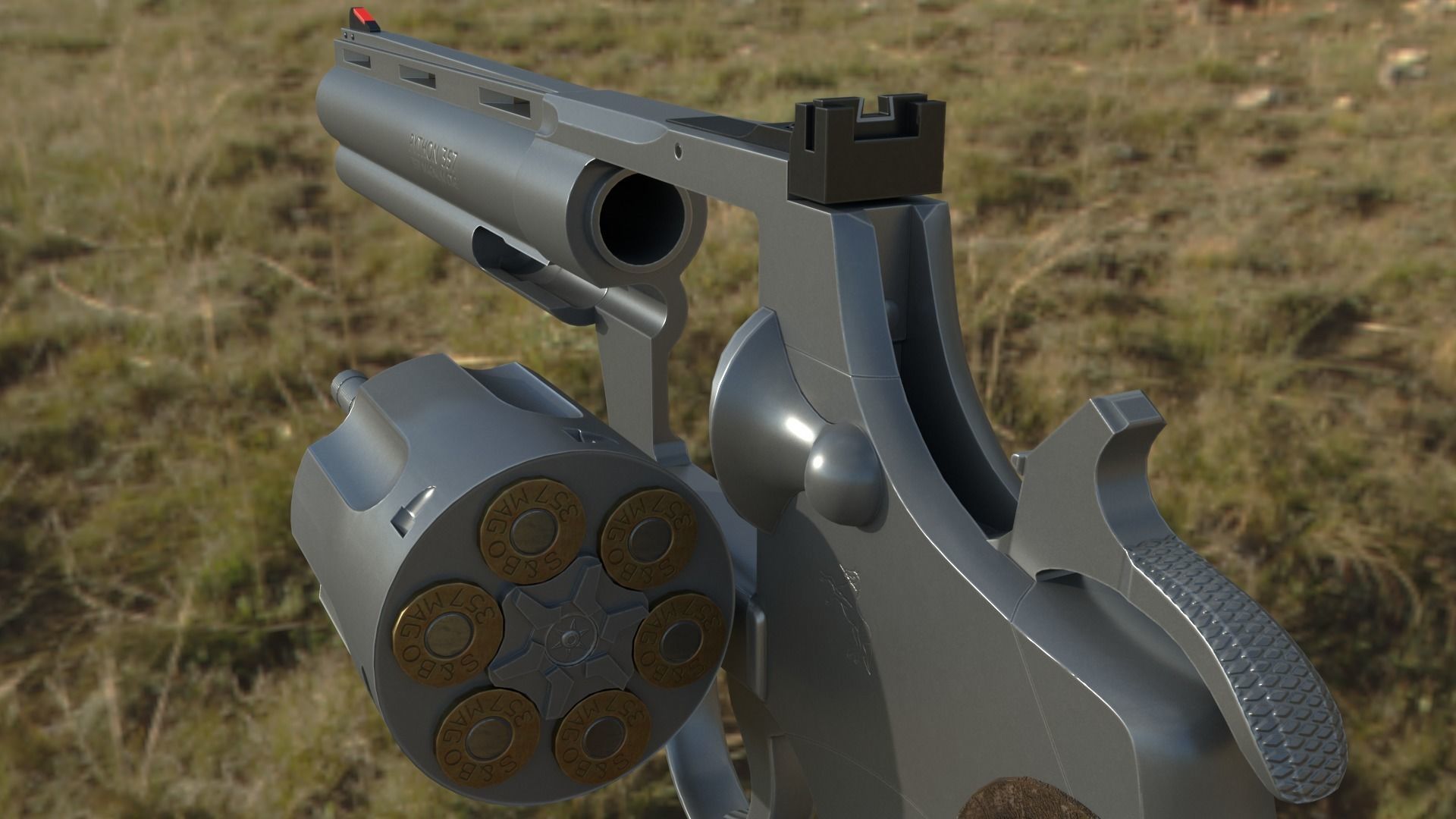 Colt Python Low-poly 3D model_10