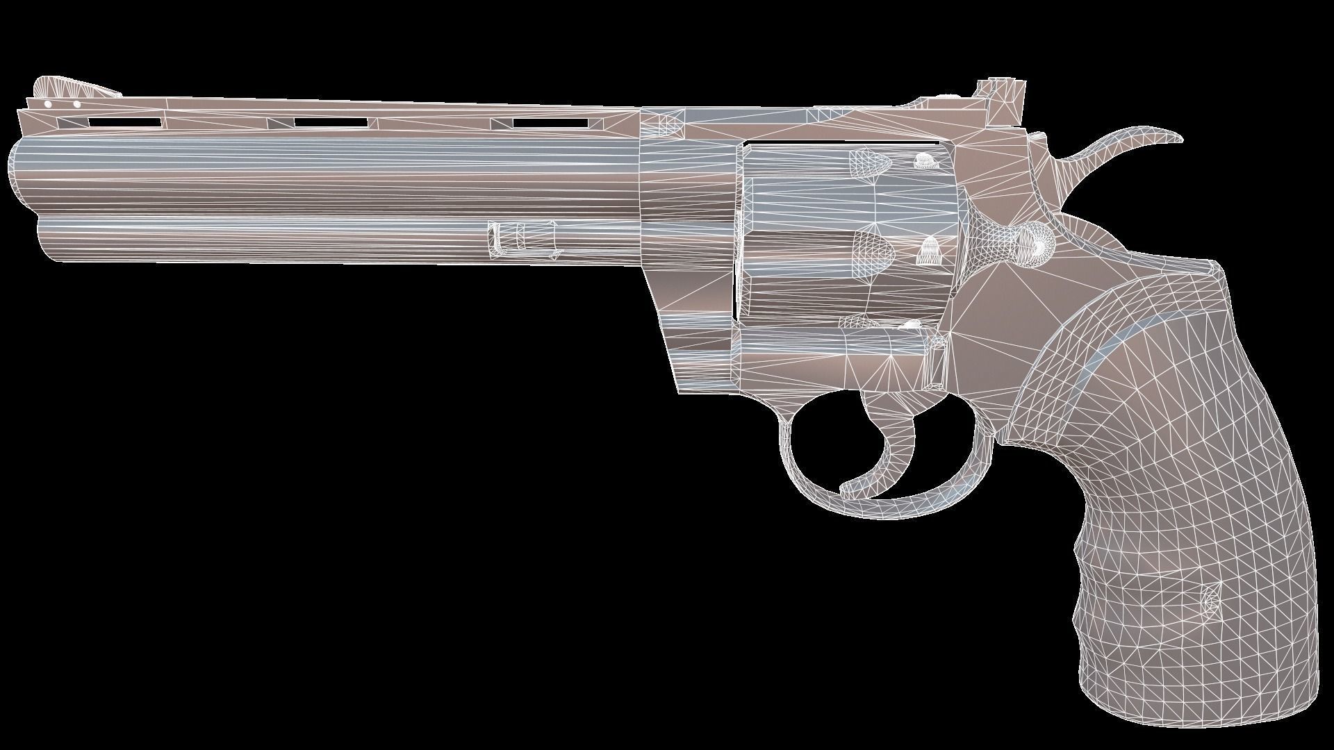 Colt Python Low-poly 3D model_30